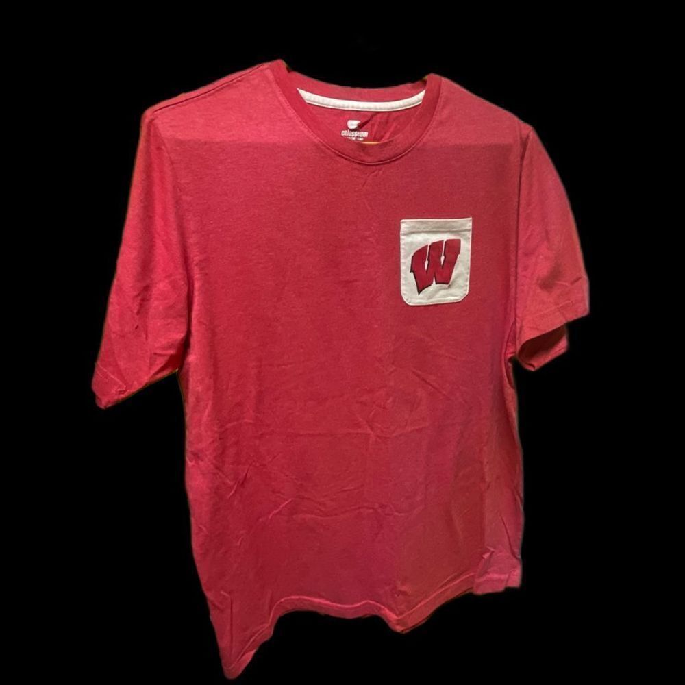 Colosseum WI Badgers Collegiate Red Womens T-shirt Size Large